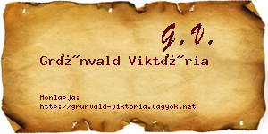 Grünvald Viktória névjegykártya